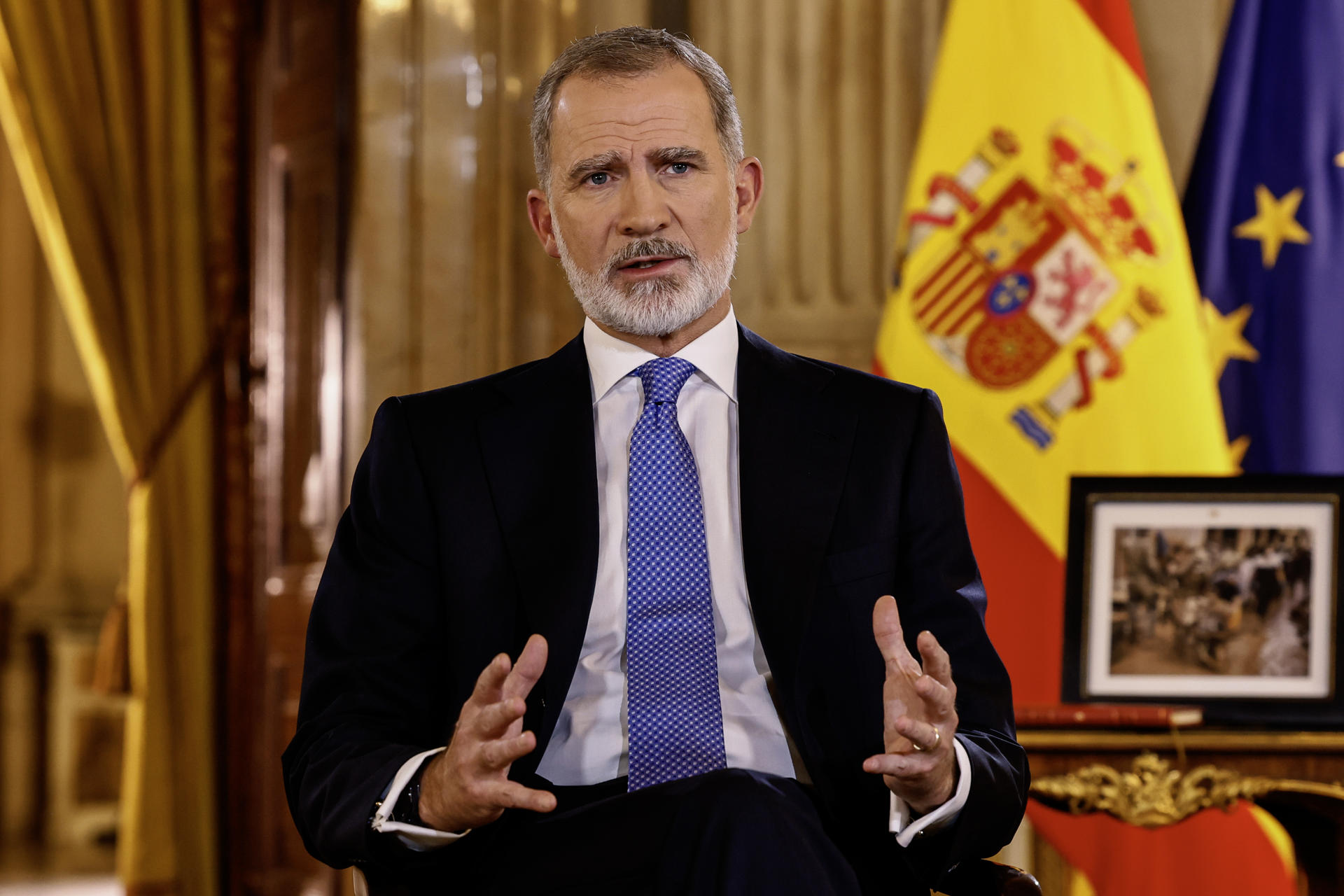 El rey de España destaca la demanda de serenidad frente a la “atronadora” contienda política